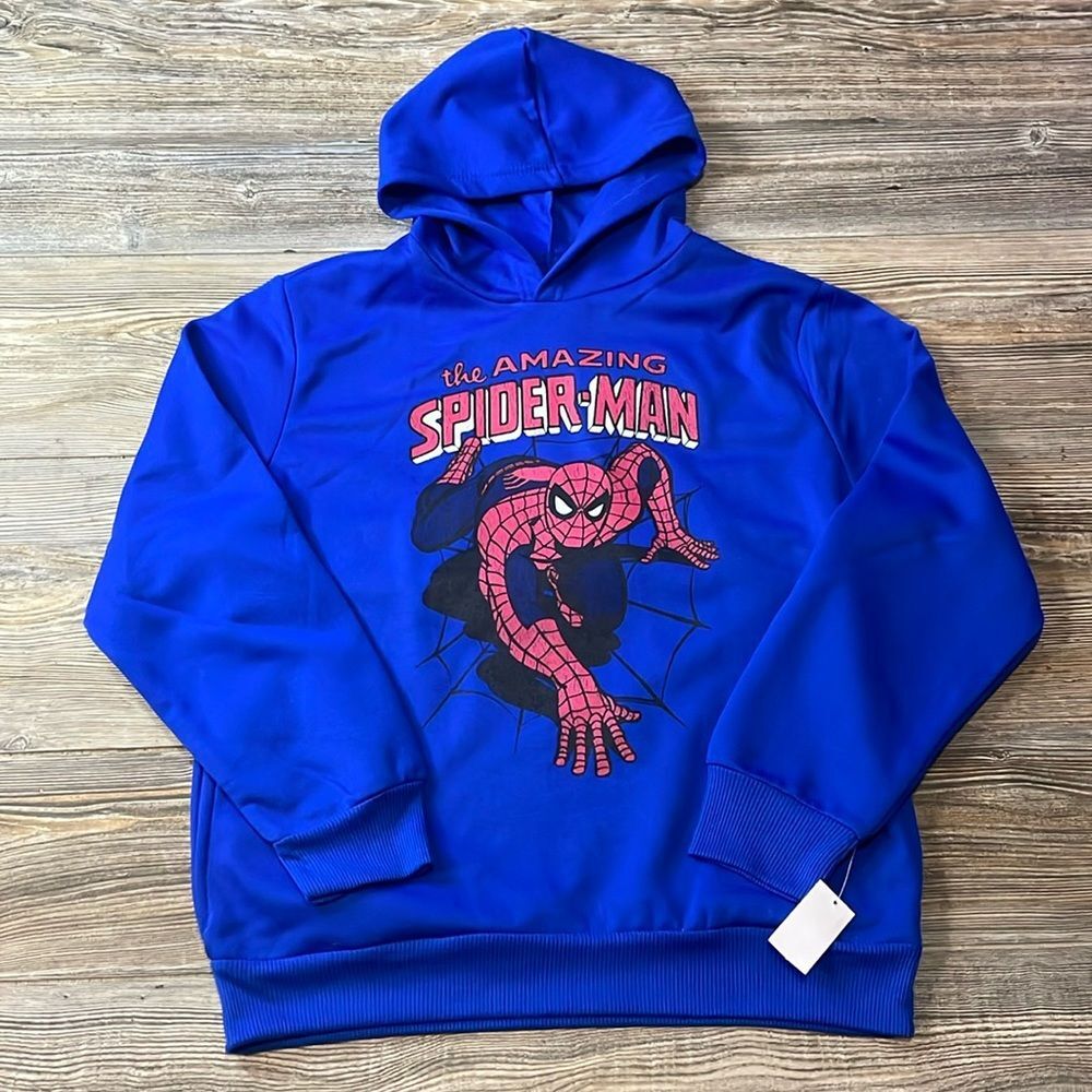 The Amazing Spiderman Youth Boys Sweatshirt Hoodie Marvel New Size Large